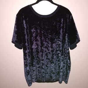 Dark Blue Velvet Top